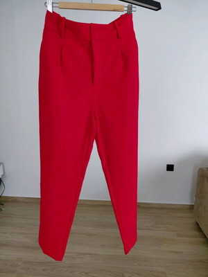 Zara red pants new size M high waist