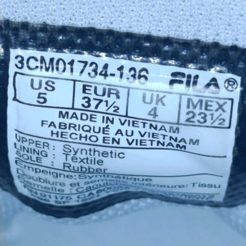 Fila sneakers used, size 37, white sports shoes