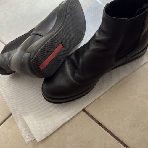 Prada Linea Rosa ankle boots like new, men's size 43, black