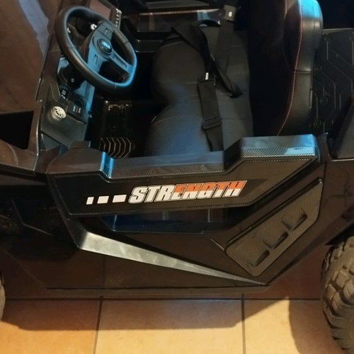 Children's electric ride-on car ATV Storm 24 Volt used, black, two-seater