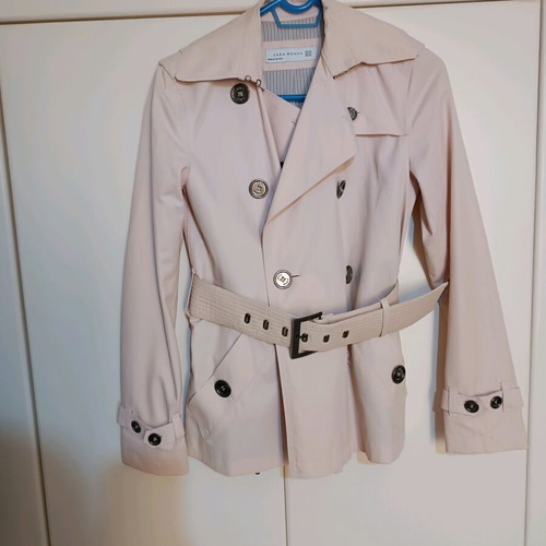 Zara pink trench coat like new, short spring jacket with lining