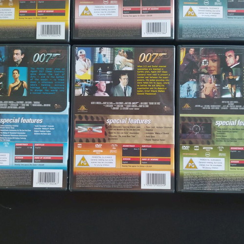 James Bond DVD collection with Sean Connery used, 6 films with English subtitles