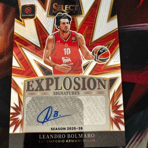 Leandro Bolmaro Explosion Signatures 2025-26 Panini Select EuroLeague card