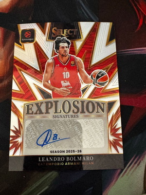Leandro Bolmaro Explosion Signatures 2025-26 Panini Select EuroLeague card