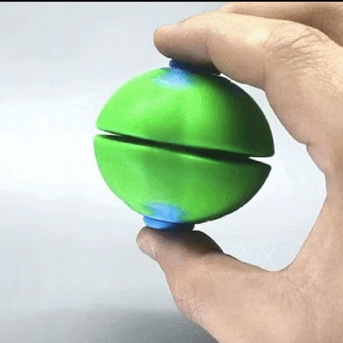Push Spin Ball 3D printed fidget toy, anti stress game