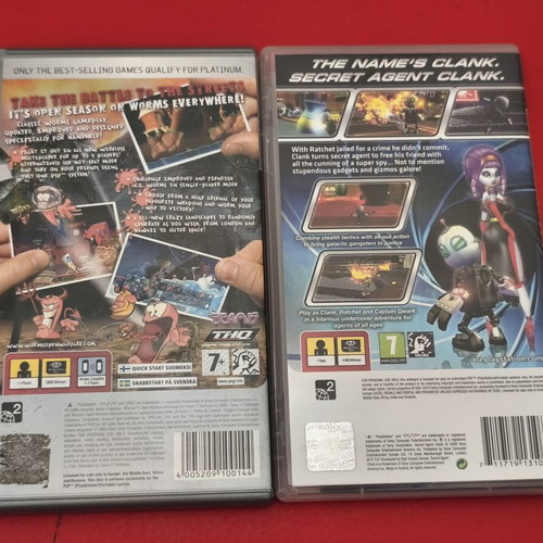 PSP games bundle with Worms Open Warfare and Secret Agent Clank