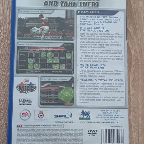 Total Club Manager 2004 Playstation 2 like new, coaches game