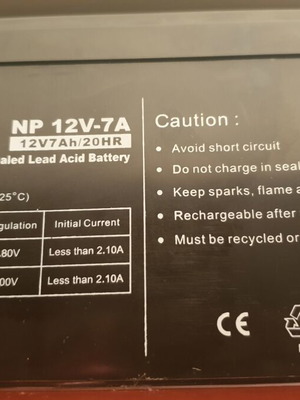 Μπαταρίες NRG Power NP 12V 7Ah σαν καινούργιες, πακέτο 16
