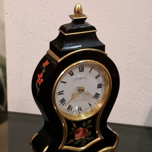 Angelus Swiss mechanical 8-day table clock used