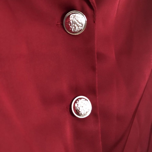 Burgundy Satin Sleeveless Shirt Top new, size Large