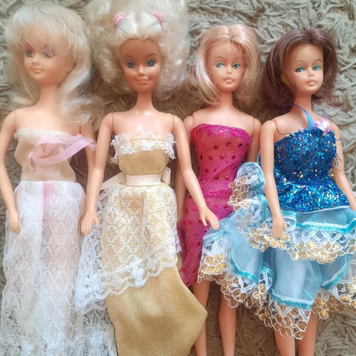 Lot of 4 retro fashion dolls – Vintage Totsy and Hong Kong Clones (70s/80s)
