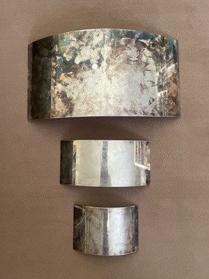 Italian Silver-Plated Frames set of 3 used, silver 925 by Cini Boeri