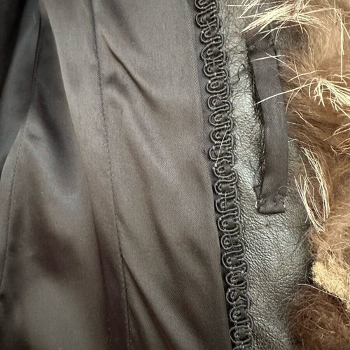 Authentic Italian Fur Leather Jacket used No. S-M