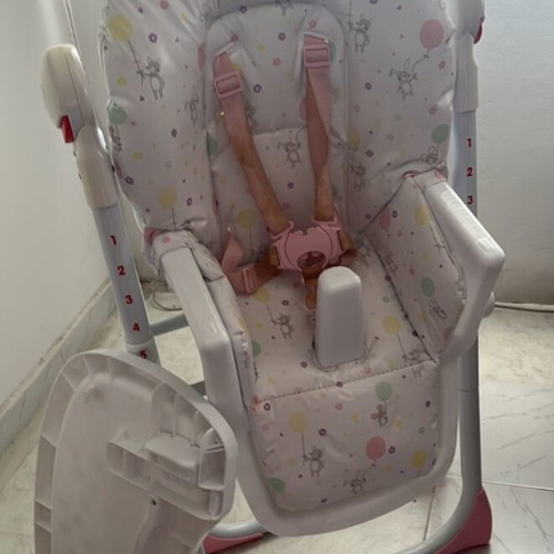 Mothercare high chair used with adjustable recline and height