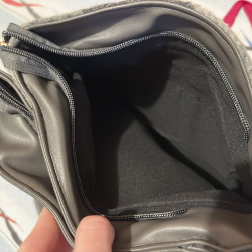 Backbag gray fabric backpack like new