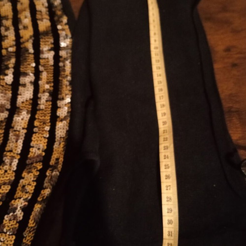 MNG Jeans Halterneck Top L New Black Silver Sequins