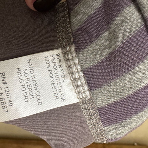 Satin blouse with jersey like new, gray and purple, size S