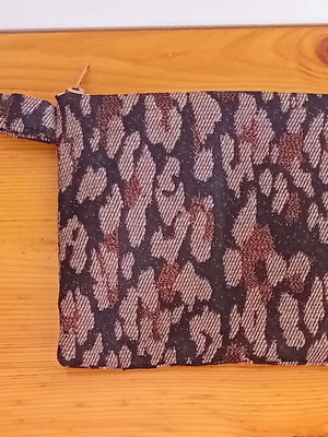 Leo Terracotta Pouch by Bleecker & Love like new, animal print
