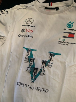 Mercedes Petronas F1 T-shirt and Petronas work overalls like new