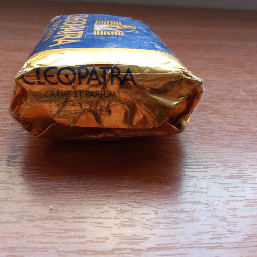 Collectible Cleopatra soap bar used, 1980s, sealed packaging