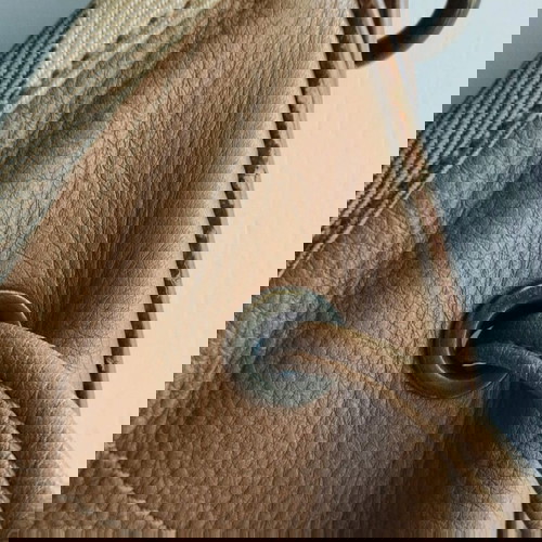 Δερμάτινη τσάντα ώμου Burberry καφέ μεταχειρισμένη