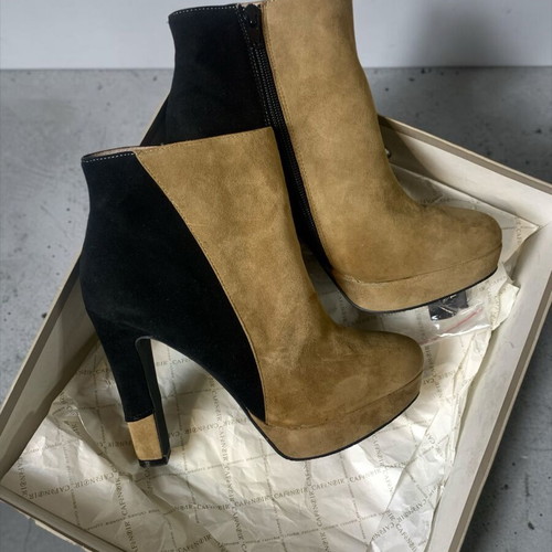 CafèNoir women's ankle boots like new, size 36, brown/black two-tone