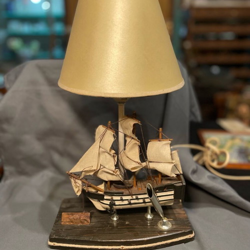 Ship lamp handmade used with pole holder