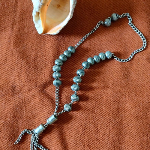 Metal bead rosary like new