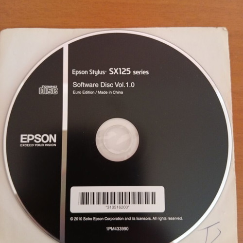 Epson Stylus SX125 Series Software Disc Vol.1.0 like new
