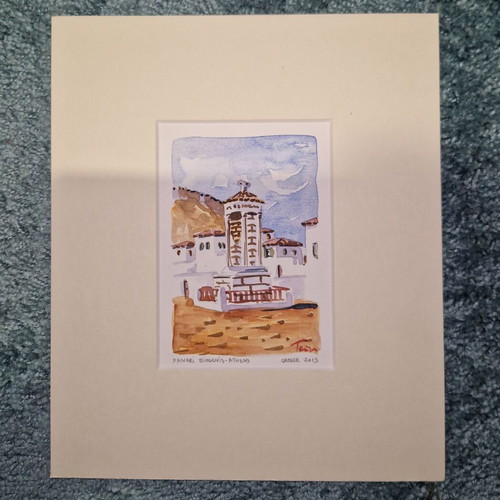 Watercolors Spyros Tsafos Fanari Diogeni new, set of 2
