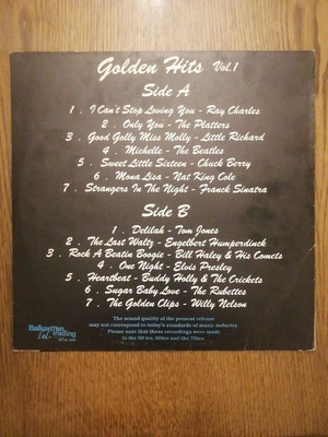 Golden Hits Vol.1 LP like new