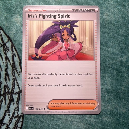 Iris’s Fighting Spirit Pokemon card used
