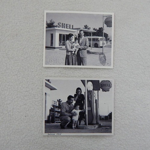 Shell 1955 Greek gas station photo reprints, set of four, used