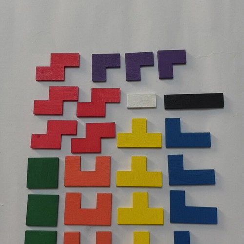 Wooden Tetris game like new