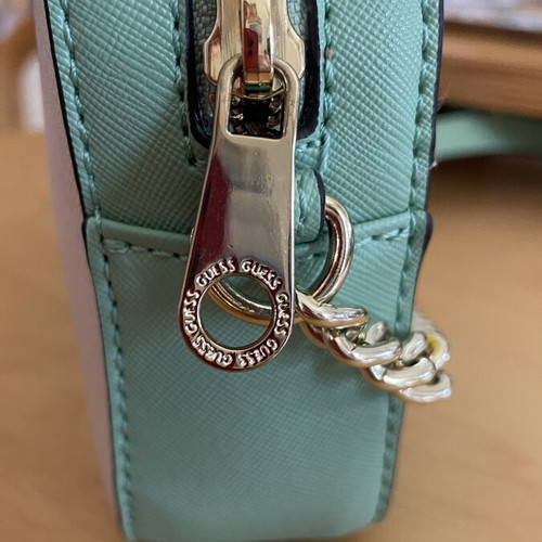 Guess crossbody bag in white and green