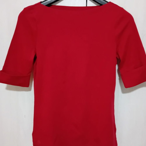 Lauren Ralph Lauren women's red 3/4 sleeve blouse, small