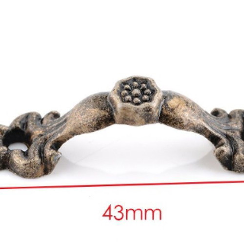 Vintage handle new 43 x 10 mm zinc alloy