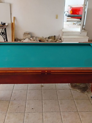 French billiard table used, classic carambole game