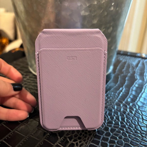 ESR magnetic card holder and iPhone phone stand new lilac