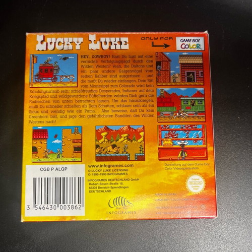 Lucky Luke Game Boy Color game used, complete with German box