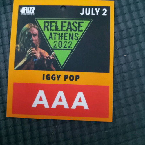 Iggy Pop Release Athens 2022 collectible card used