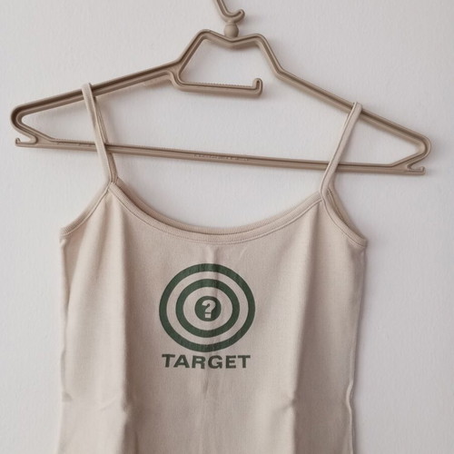 Beige Crop Top with "TARGET" Print like new