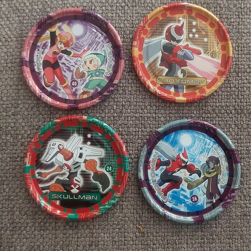 Megaman NT Warrior metal tazos set of 8