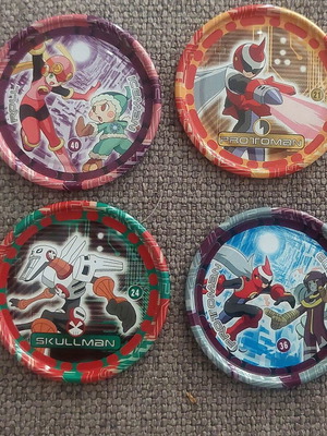 Megaman NT Warrior metal tazos set of 8