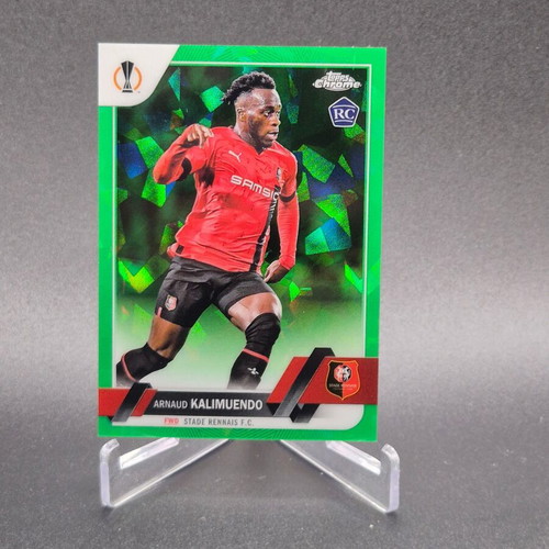 2022 Topps Chrome Sapphire Uefa Ucc Arnaud Kalimuendo Green #195 Rookie RC used