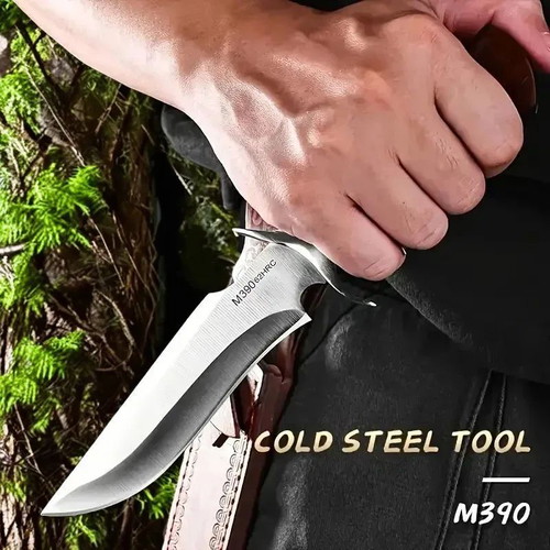 Hunting steel knife M390 new with wooden handle