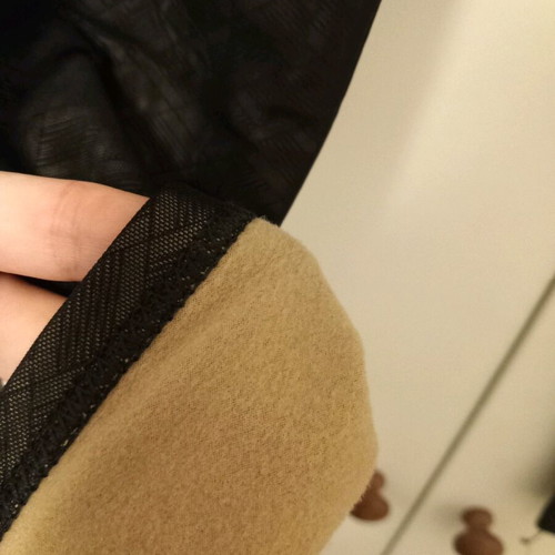 Fleece leggings like new, black with beige lining, size S