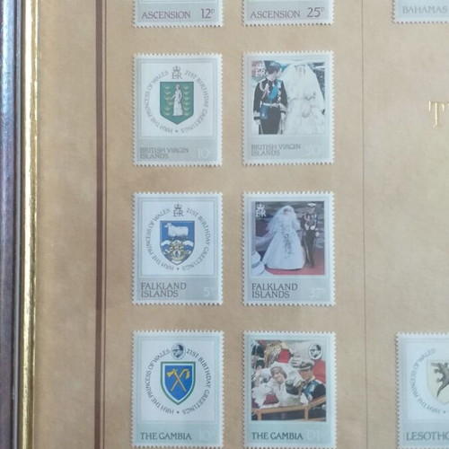 Framed Stamp Collection of Wales New