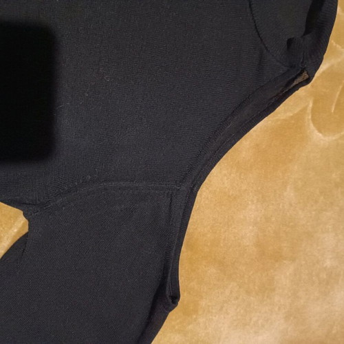 Zara blouse long-sleeve with shoulder cutouts like new, black