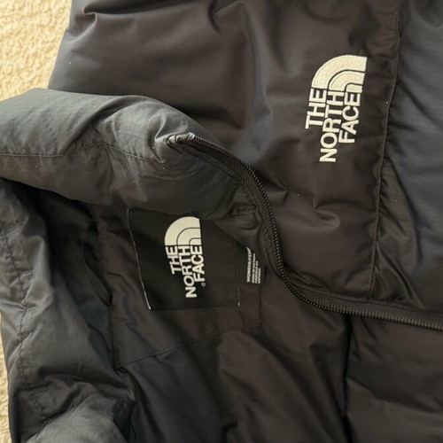 The North Face oversized black puffer jacket like new, size L